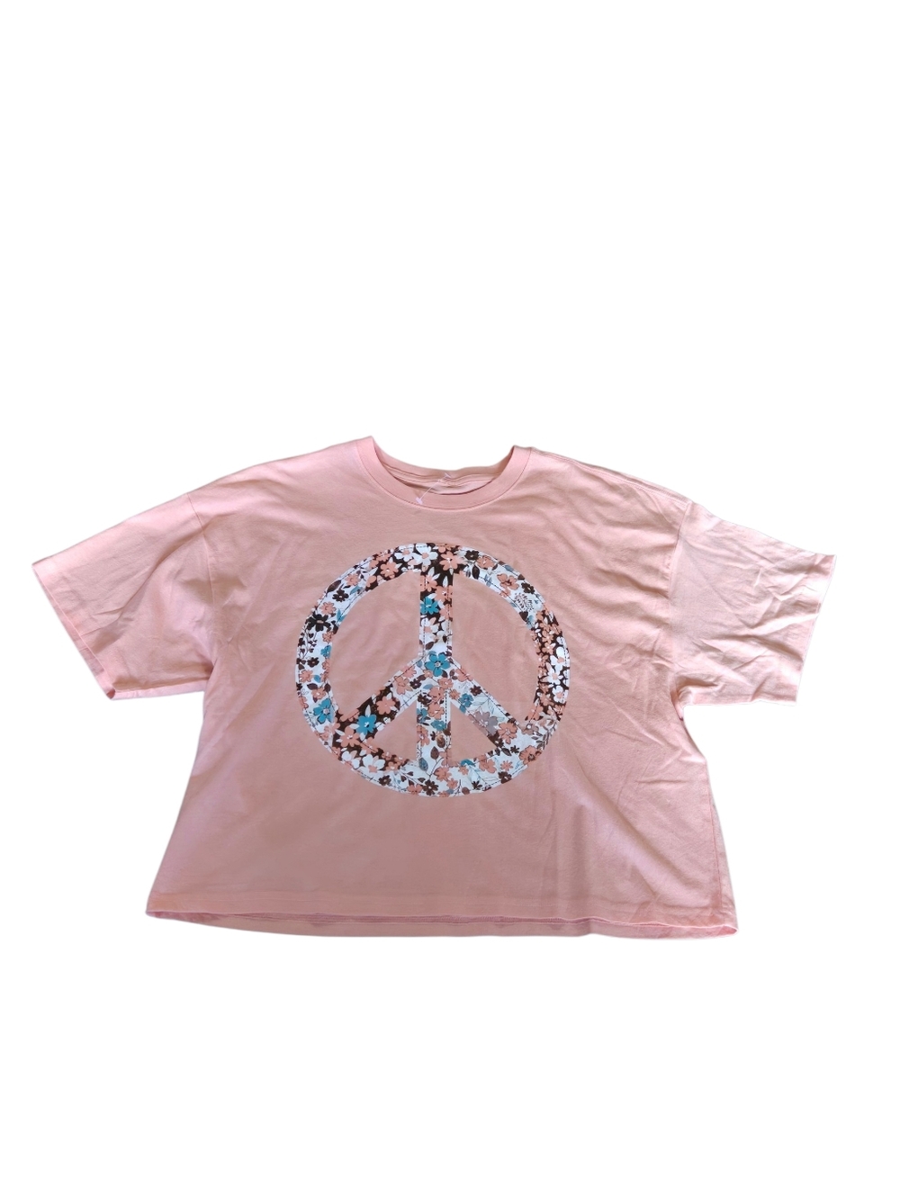 Rus Tee Pink Peace Floral Graphic Tee
